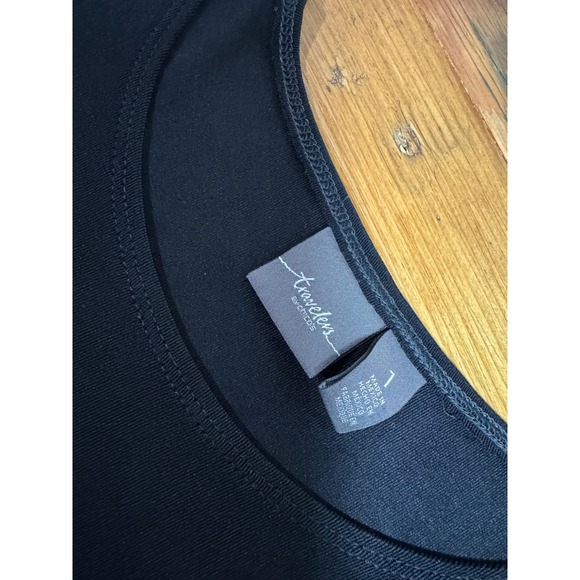 Travelers by Chico's Black 3/4 Sleeve Top Size 1 8/10 Medium - Picture 5 of 11